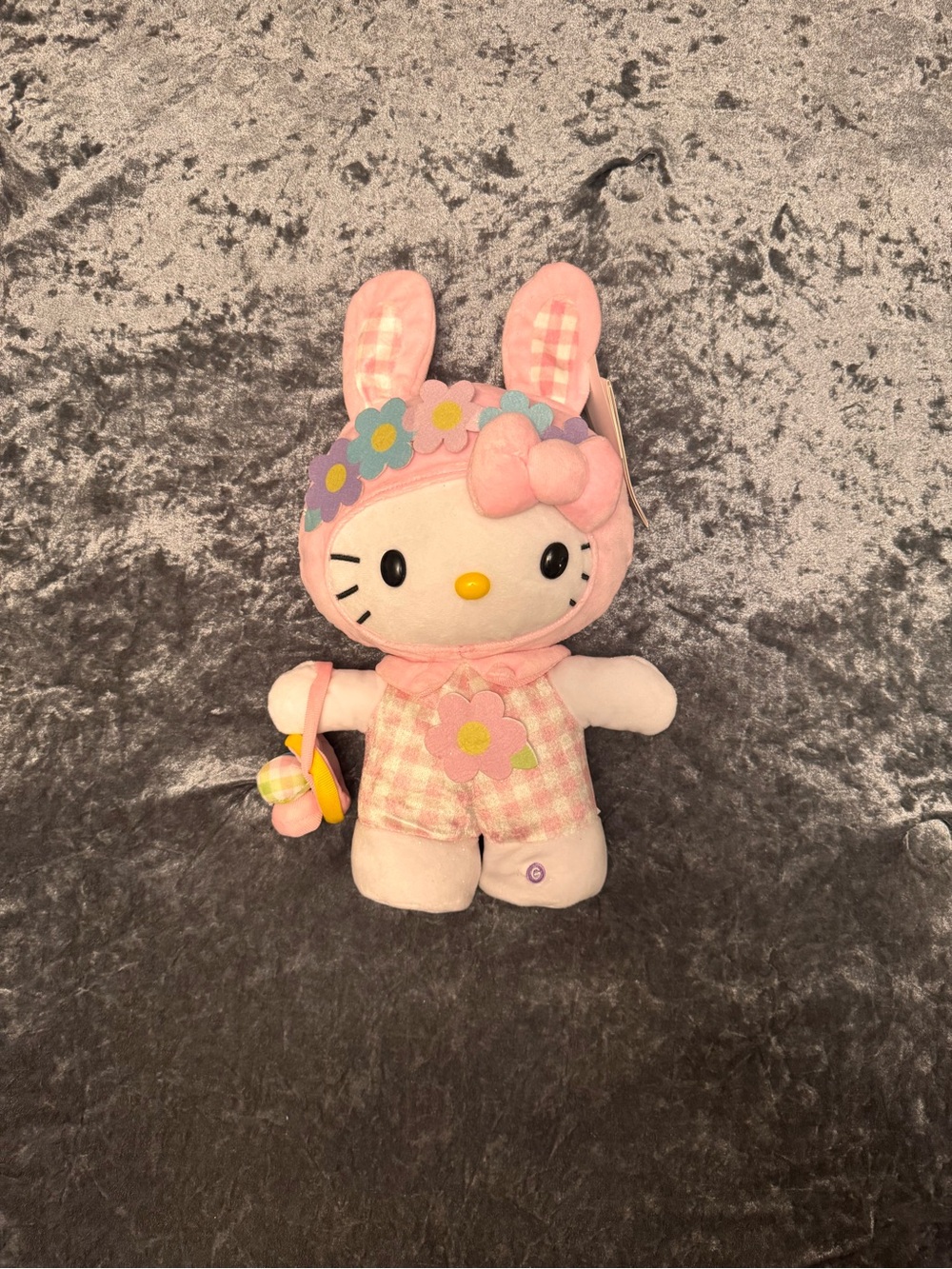 Hello Kitty Pink Bunny Plush with Floral Headband